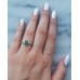 Λευκόχρυσο δαχτυλίδι Κ18 με σμαράγδι και διαμάντια